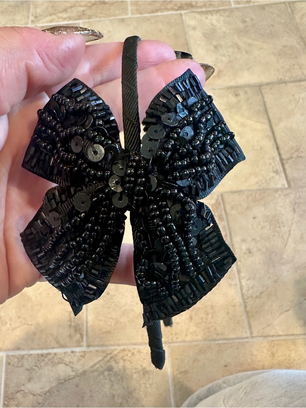 Vintage Forever 21 Sequins Bow Headband